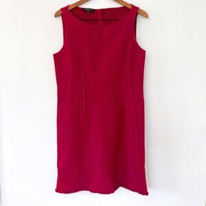 Lafayette 148 New York Red Wool Sheath Dress, Size 8